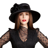Elegant Black Fedora Hat - FashionByTeresa